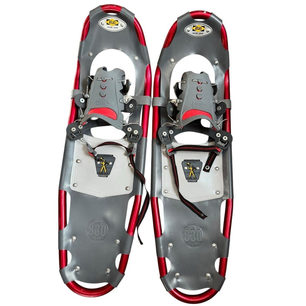 Atlas Snow Shoes Model 830 Excellent condition Red Gray